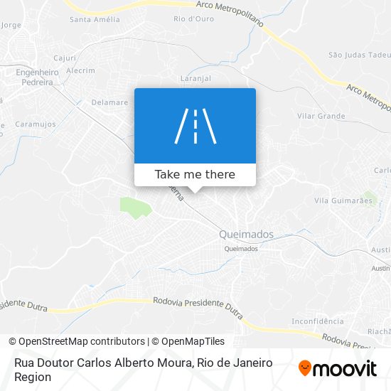 Mapa Rua Doutor Carlos Alberto Moura