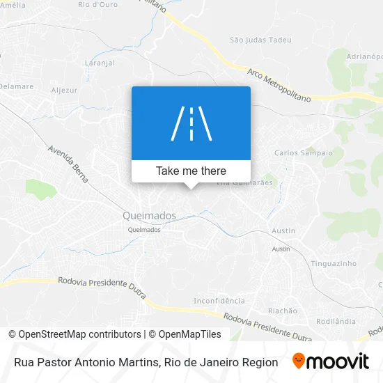 Rua Pastor Antonio Martins map