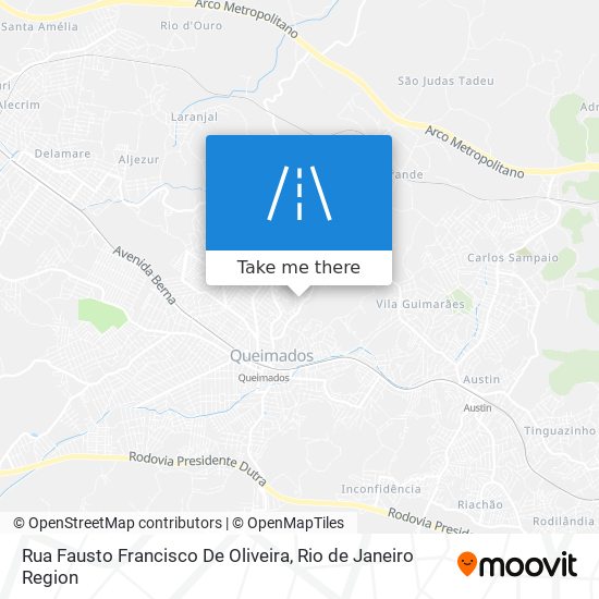 Mapa Rua Fausto Francisco De Oliveira