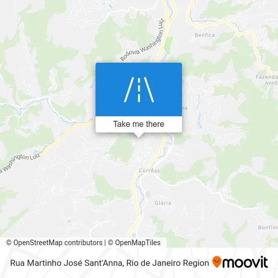 Rua Martinho José Sant'Anna map