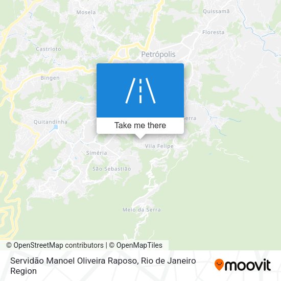 Servidão Manoel Oliveira Raposo map
