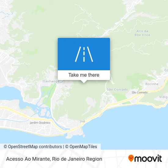 Acesso Ao Mirante map
