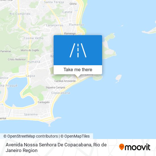 Mapa Avenida Nossa Senhora De Copacabana