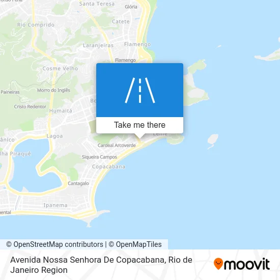 Avenida Nossa Senhora De Copacabana map