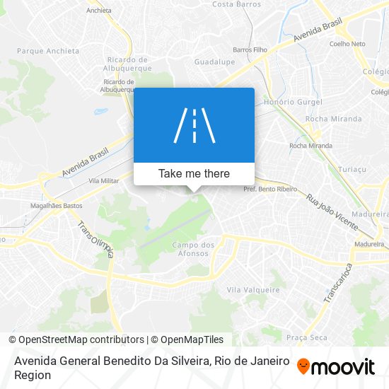 Mapa Avenida General Benedito Da Silveira