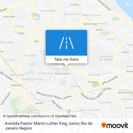 Mapa Avenida Pastor Martin Luther King Junior