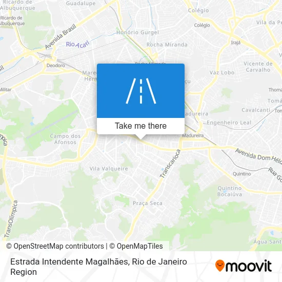 Estrada Intendente Magalhães map