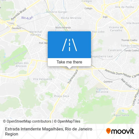 Estrada Intendente Magalhães map