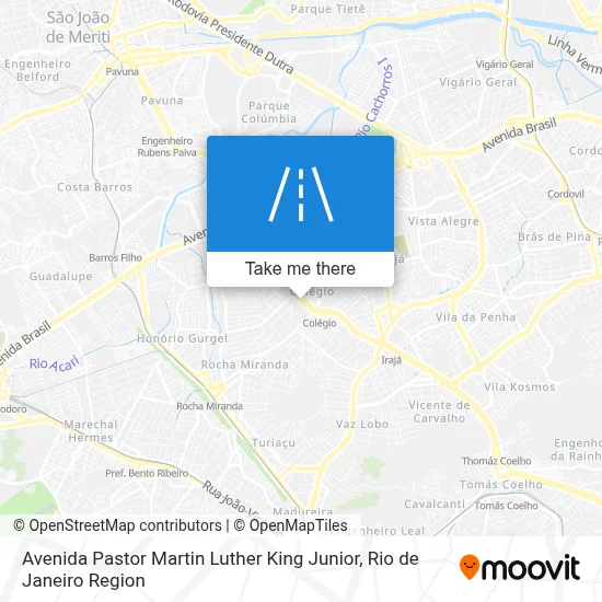 Avenida Pastor Martin Luther King Junior map