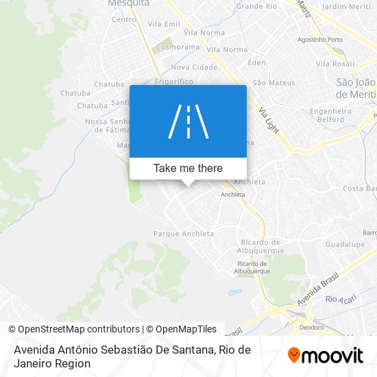 Mapa Avenida Antônio Sebastião De Santana