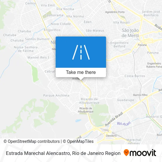 Estrada Marechal Alencastro map