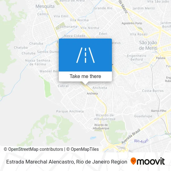 Estrada Marechal Alencastro map