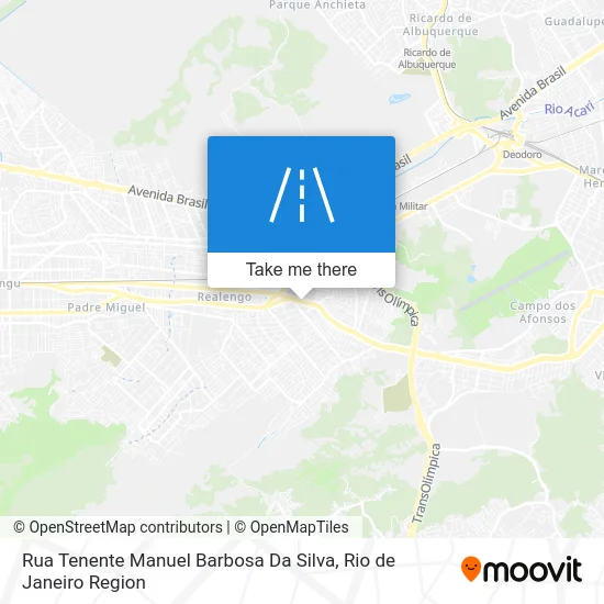 Rua Tenente Manuel Barbosa Da Silva map