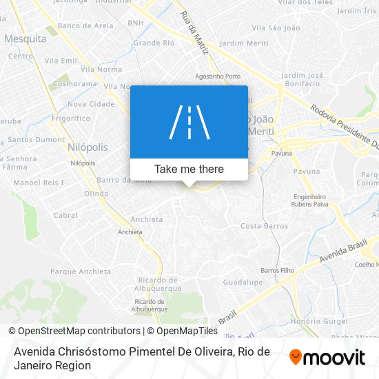 Mapa Avenida Chrisóstomo Pimentel De Oliveira