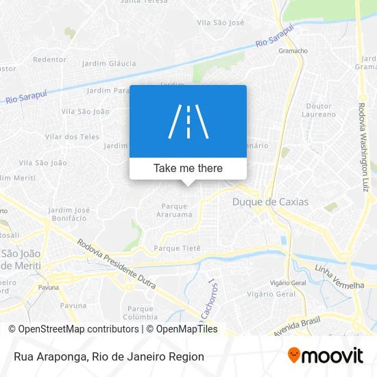 Rua Araponga map