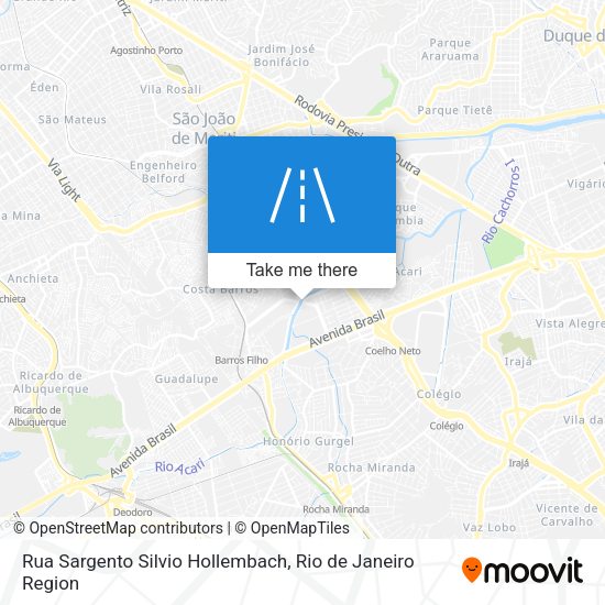 Rua Sargento Silvio Hollembach map