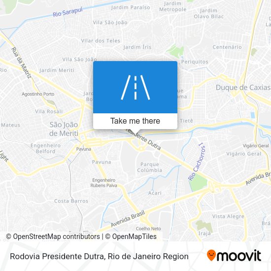 Rodovia Presidente Dutra map