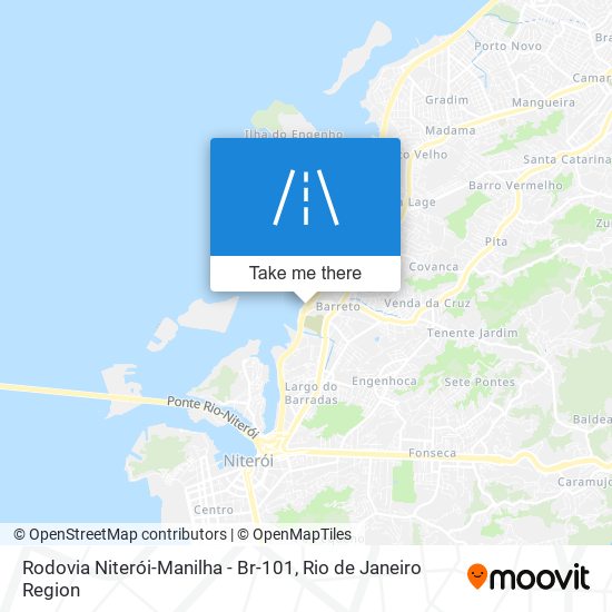 Mapa Rodovia Niterói-Manilha - Br-101