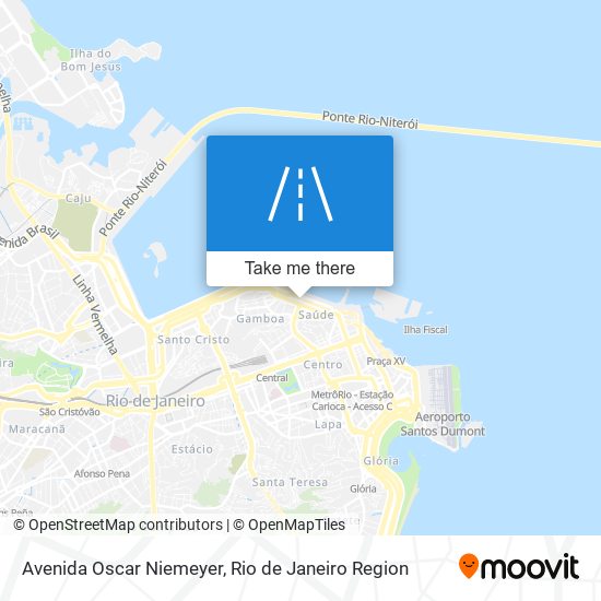 Mapa Avenida Oscar Niemeyer