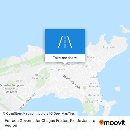 Mapa Estrada Governador Chagas Freitas