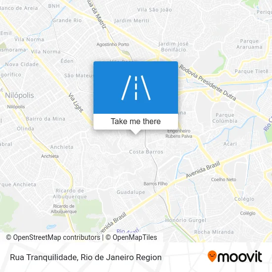 Rua Tranquilidade map