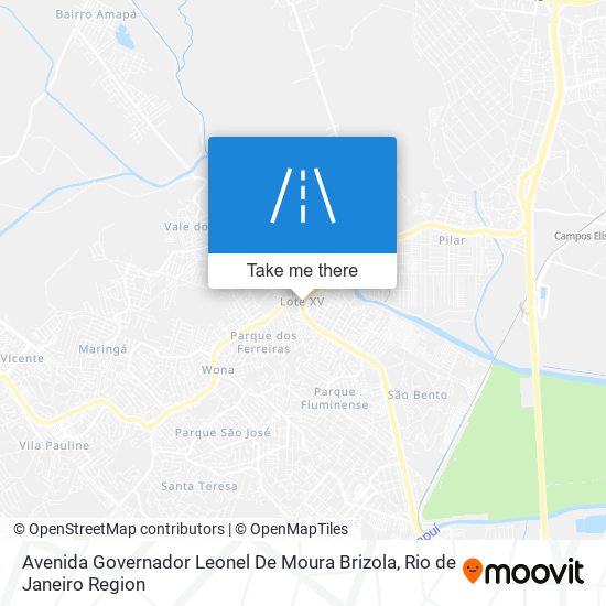 Mapa Avenida Governador Leonel De Moura Brizola