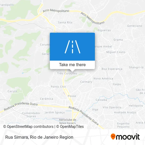 Rua Simara map