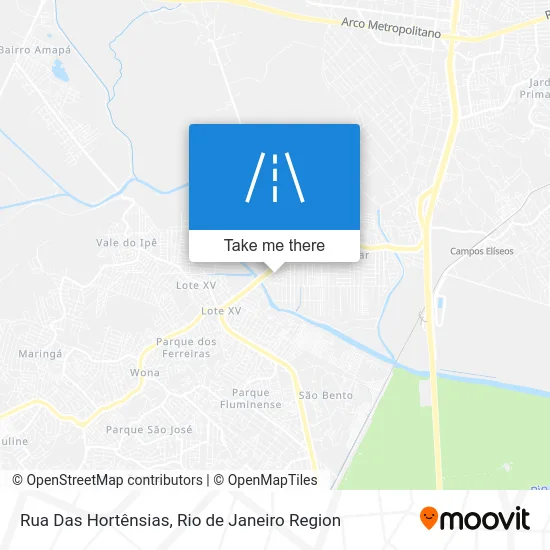 Rua Das Hortênsias map