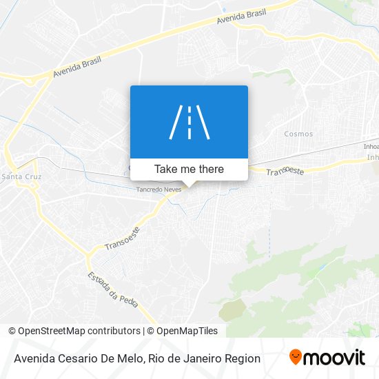 Mapa Avenida Cesario De Melo