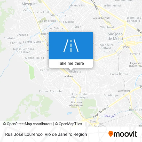 Rua José Lourenço map