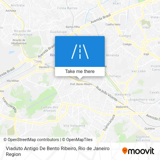 Viaduto Antigo De Bento Ribeiro map