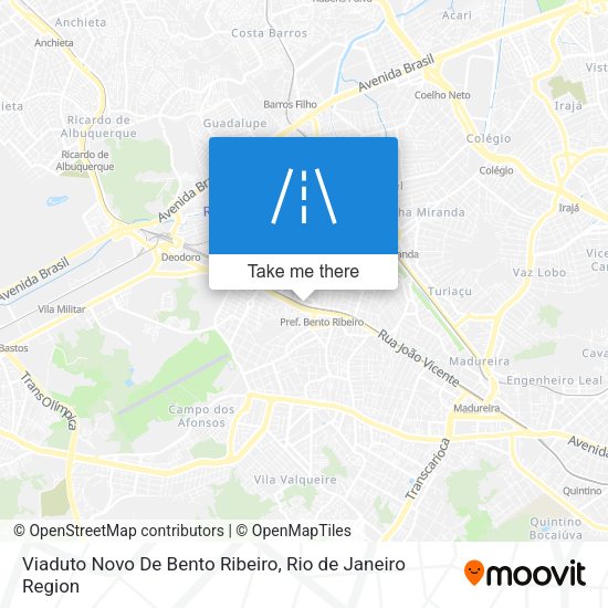 Viaduto Novo De Bento Ribeiro map