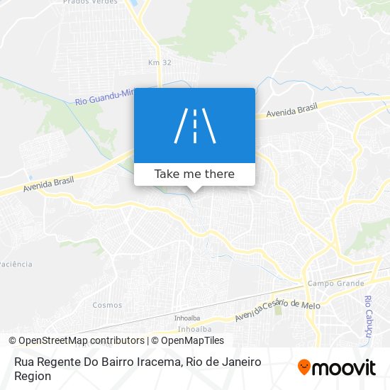 Rua Regente Do Bairro Iracema map