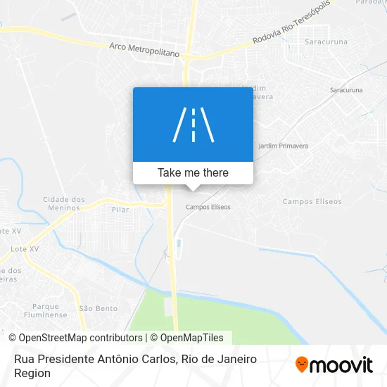 Rua Presidente Antônio Carlos map