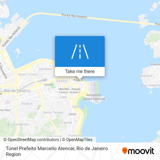 Túnel Prefeito Marcello Alencar map