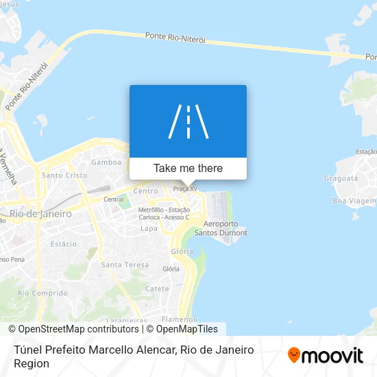 Túnel Prefeito Marcello Alencar map
