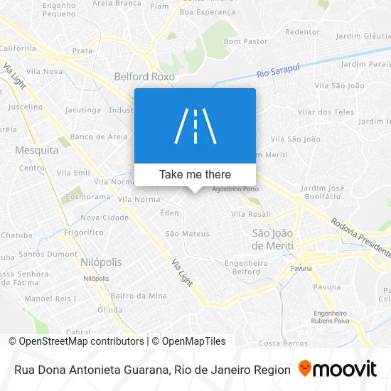 Rua Dona Antonieta Guarana map