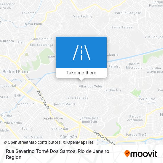 Mapa Rua Severino Tomé Dos Santos
