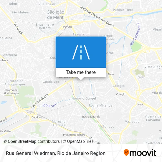 Rua General Wiedman map
