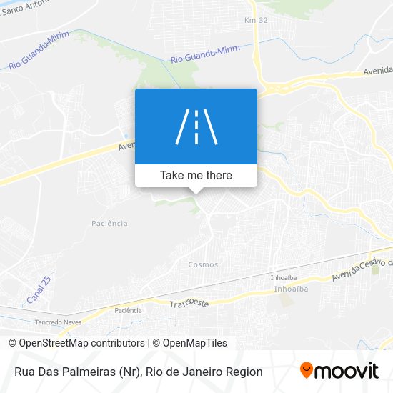 Rua Das Palmeiras (Nr) map