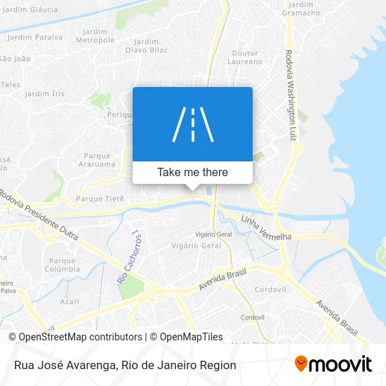 Rua José Avarenga map