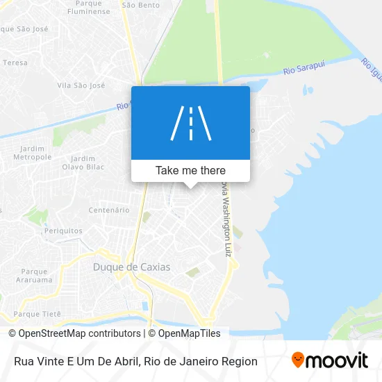 Rua Vinte E Um De Abril map