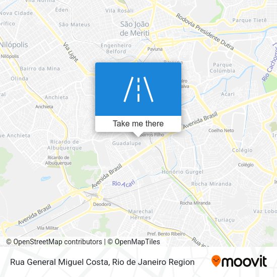 Rua General Miguel Costa map