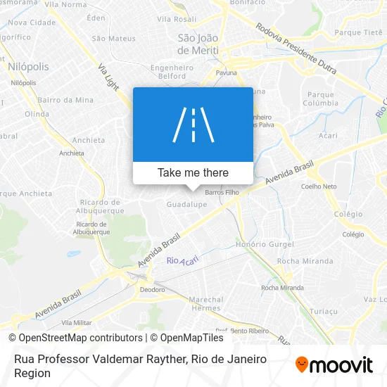 Rua Professor Valdemar Rayther map