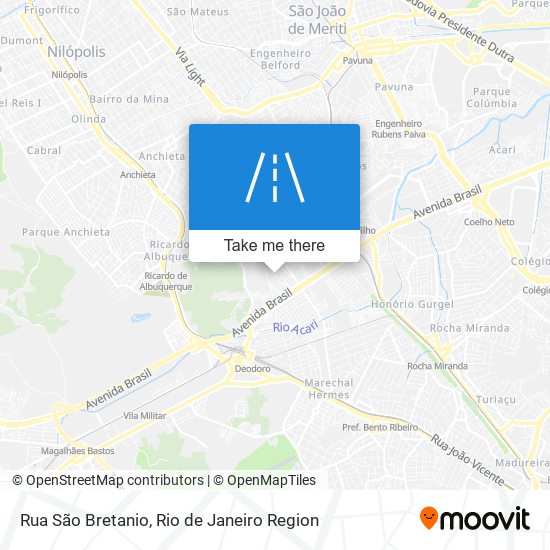 Mapa Rua São Bretanio