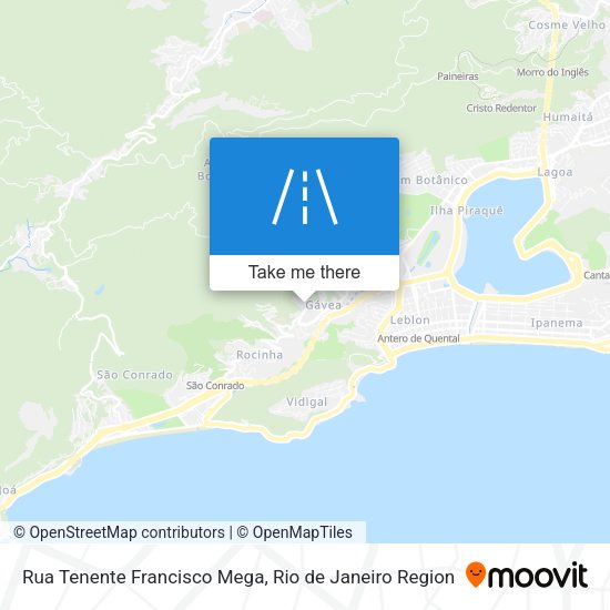 Rua Tenente Francisco Mega map