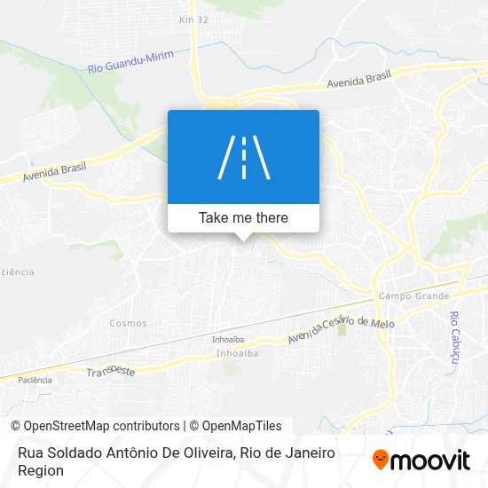 Rua Soldado Antônio De Oliveira map