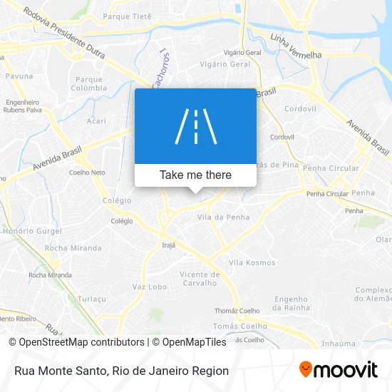 Rua Monte Santo map