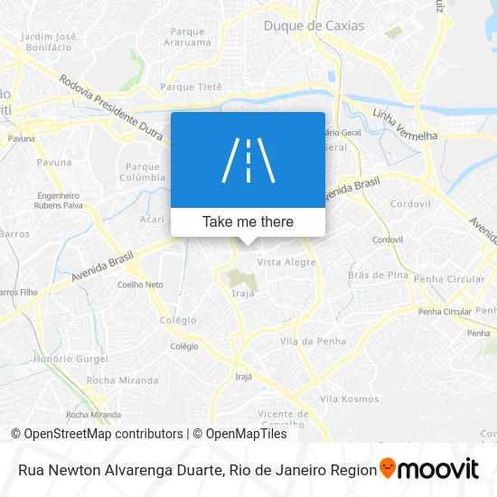 Rua Newton Alvarenga Duarte map