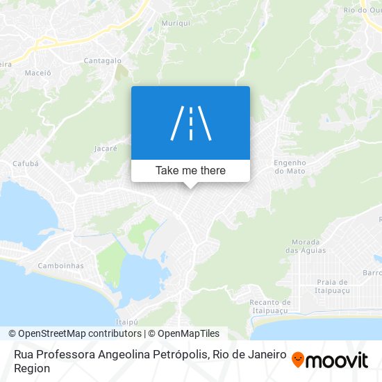 Mapa Rua Professora Angeolina Petrópolis